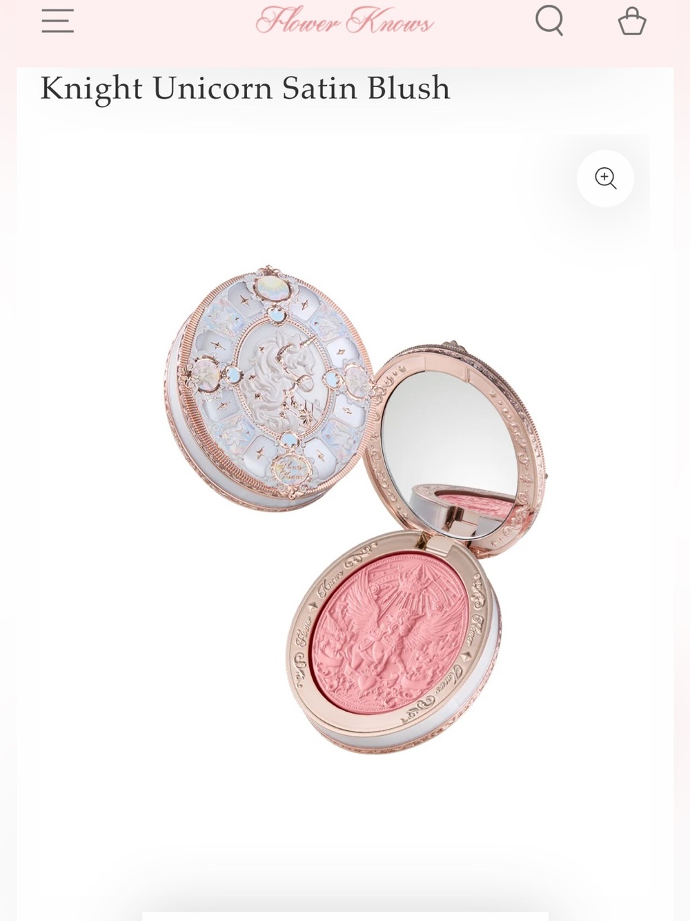 Brand New - Flower Knows Knight Unicorn  Satin Blush #2 Maiden Knight